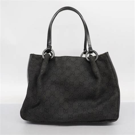 gucci 101919|GUCCIAuth Hand Bag 101919 Women's Canvas Handbag Black.